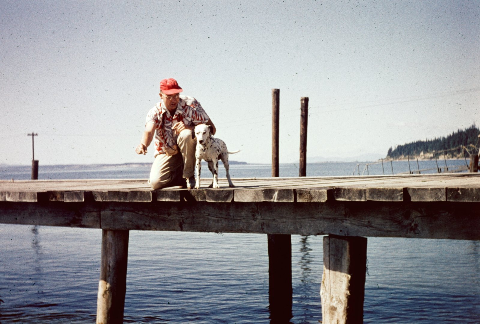 Man and Dog on the Dock