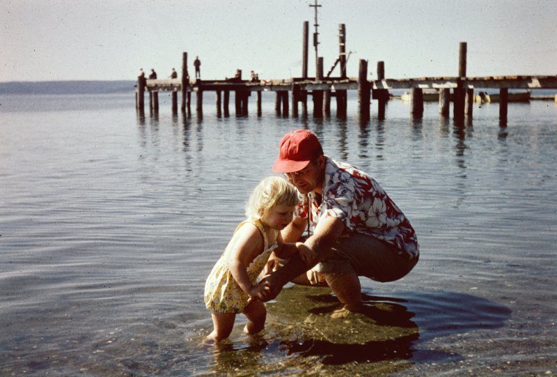 Father and Child at the Shore