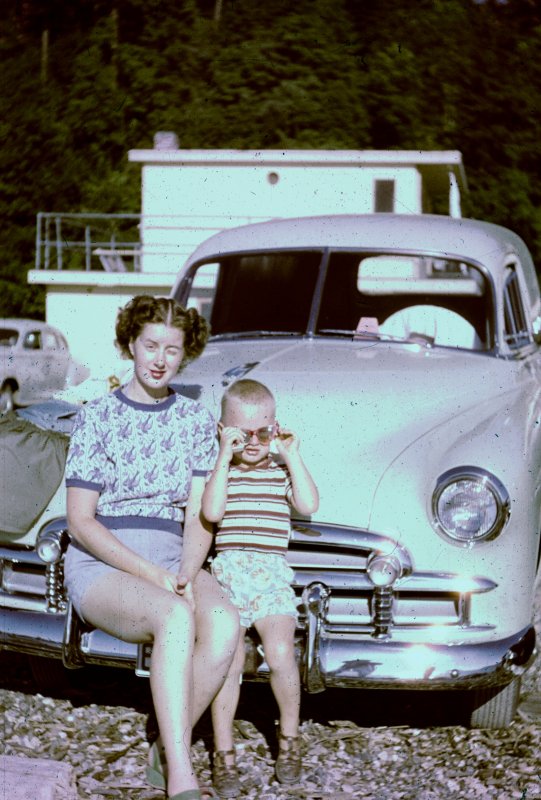 Mother and Son on the Bumper