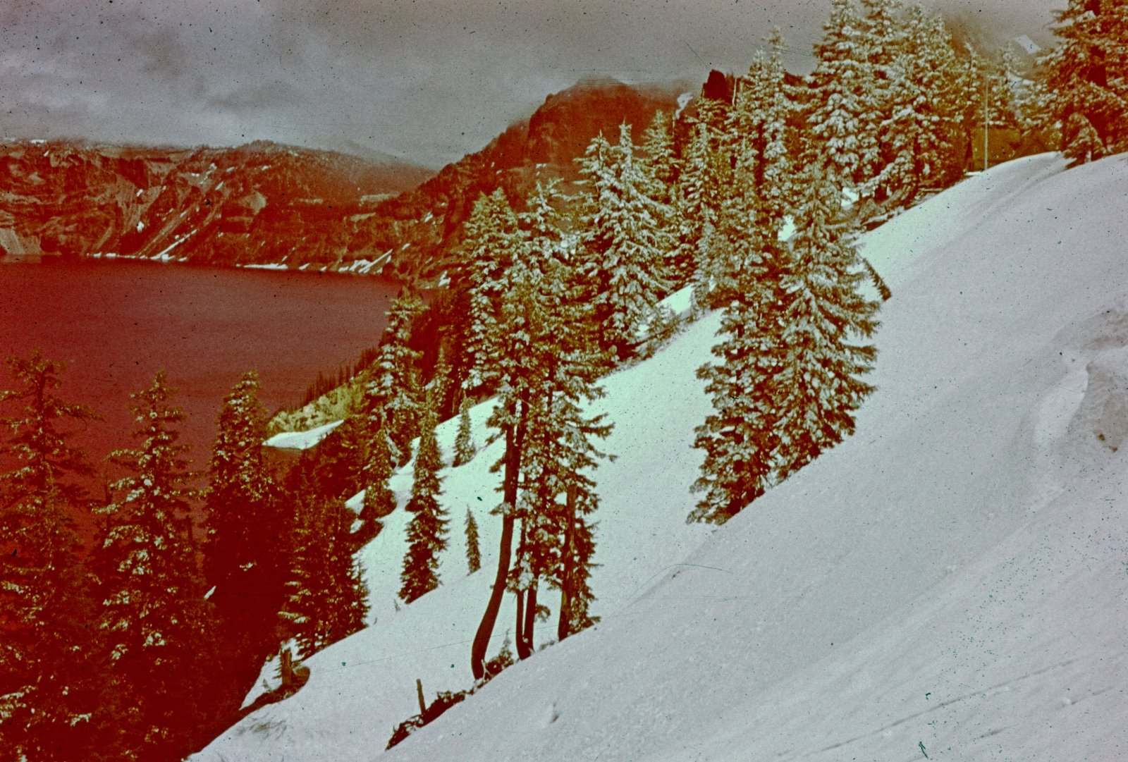 Snow Slope Above the Lake