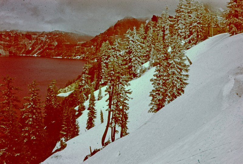 Snow Slope Above the Lake