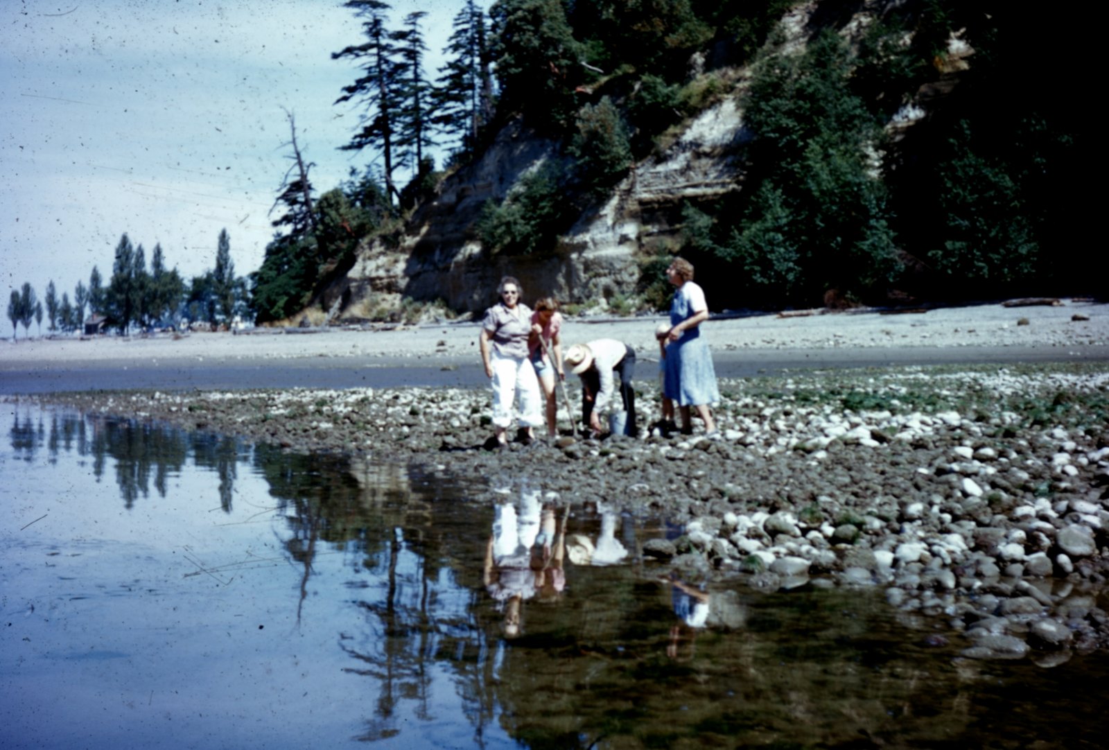 Clamming at Low Tide