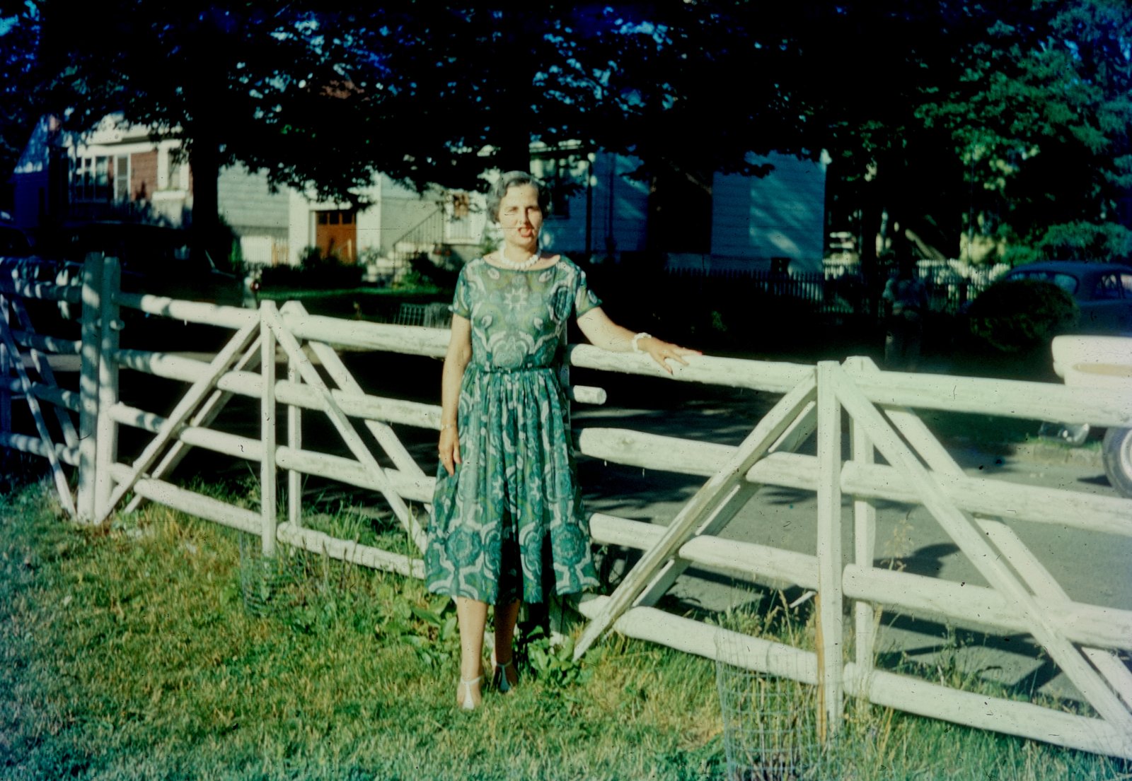 Woman in front of Gate