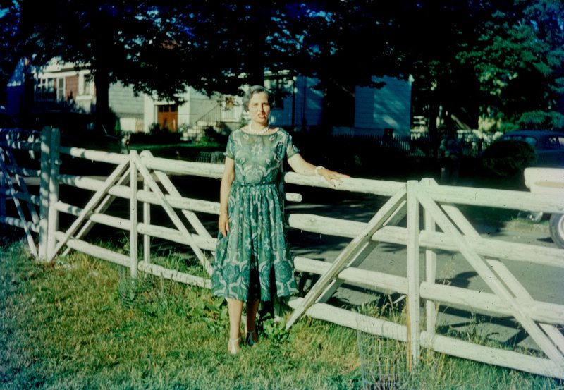 Woman in front of Gate