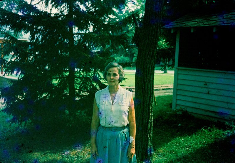 Woman in Backyard