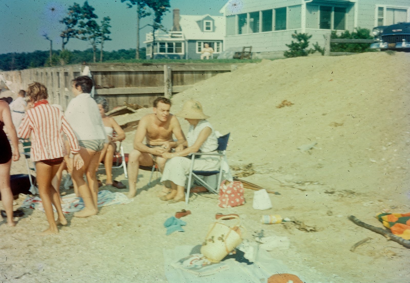 Sitting on the Beach on Southampton, LI