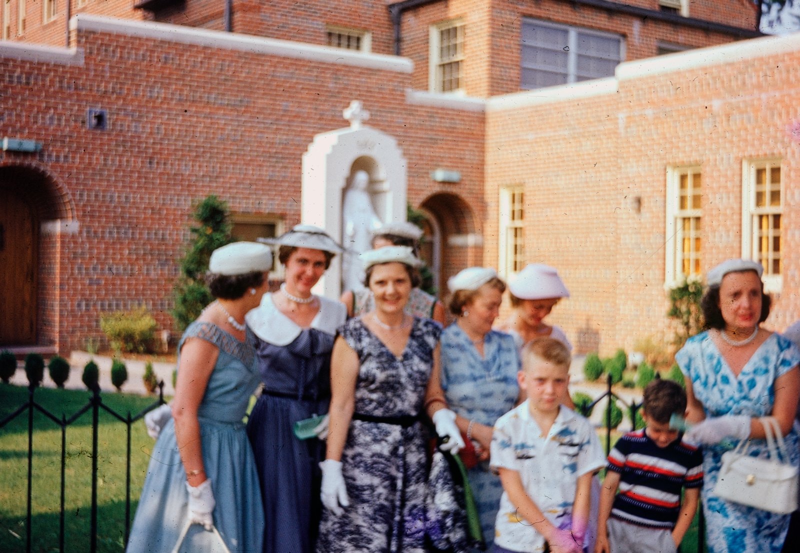 Group posing at St. Benedict's Church