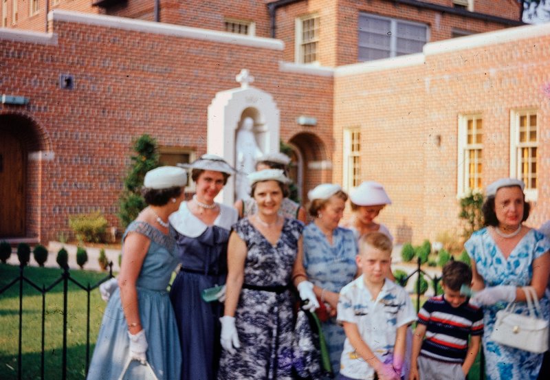 Group posing at St. Benedict's Church