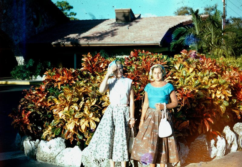 Women in front of Parrot Jungle