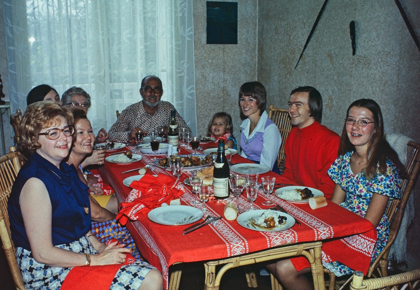 Dinner Around the Red Table
