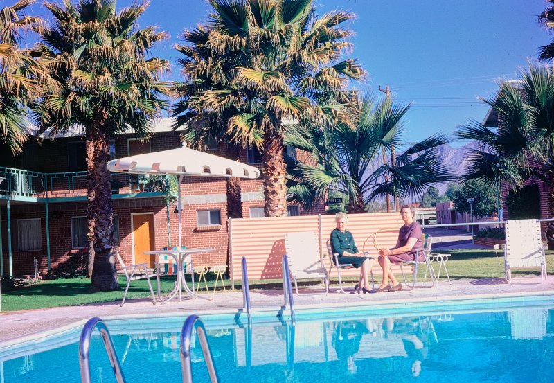 Women Outside Their Tucson Lodging