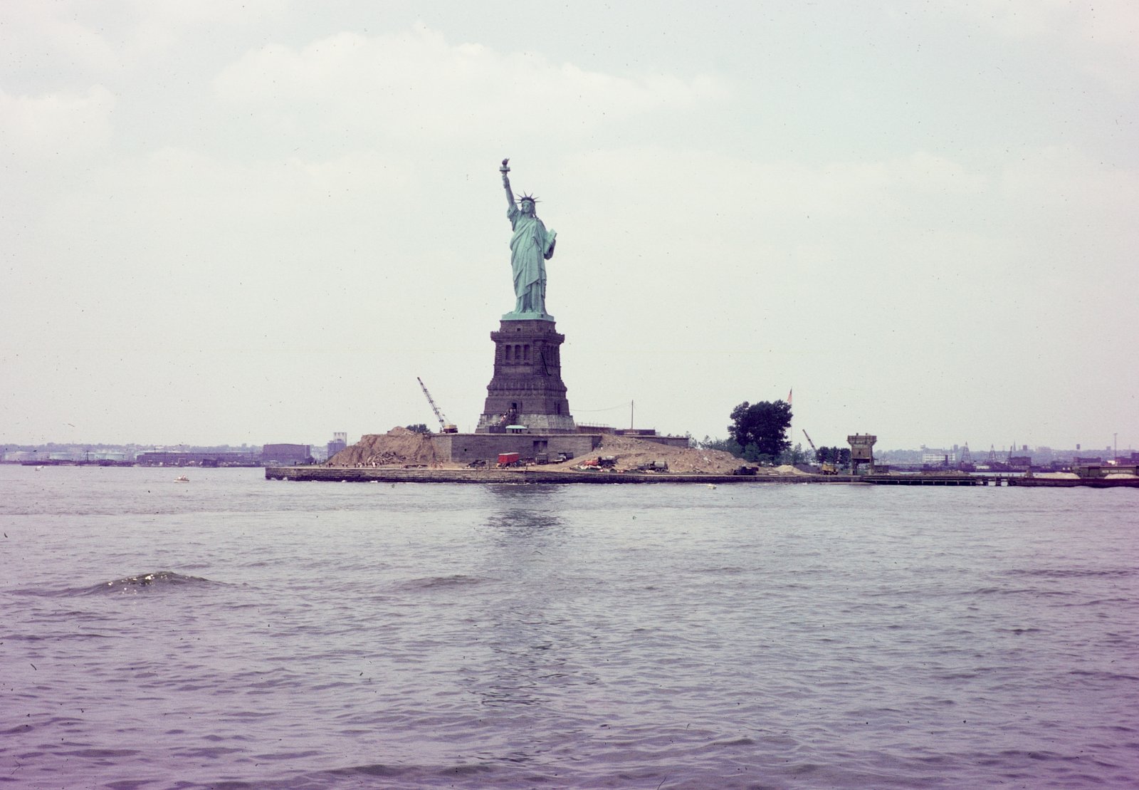 Statue of Liberty and Liberty Island Construction