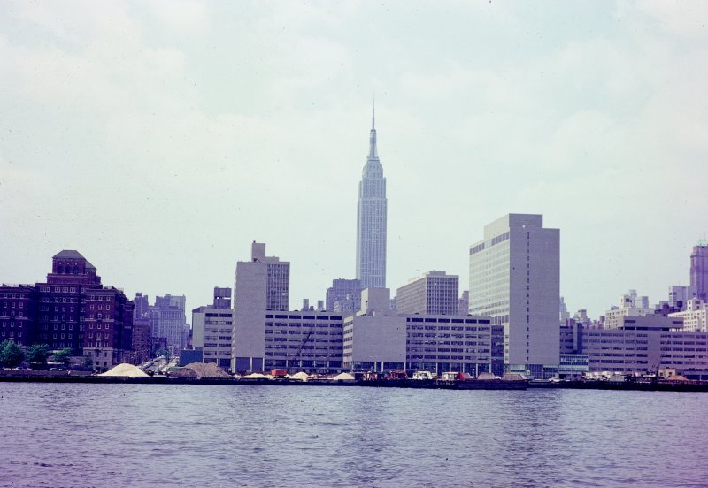 Bellevue Hospital and the Empire State Building from the East River