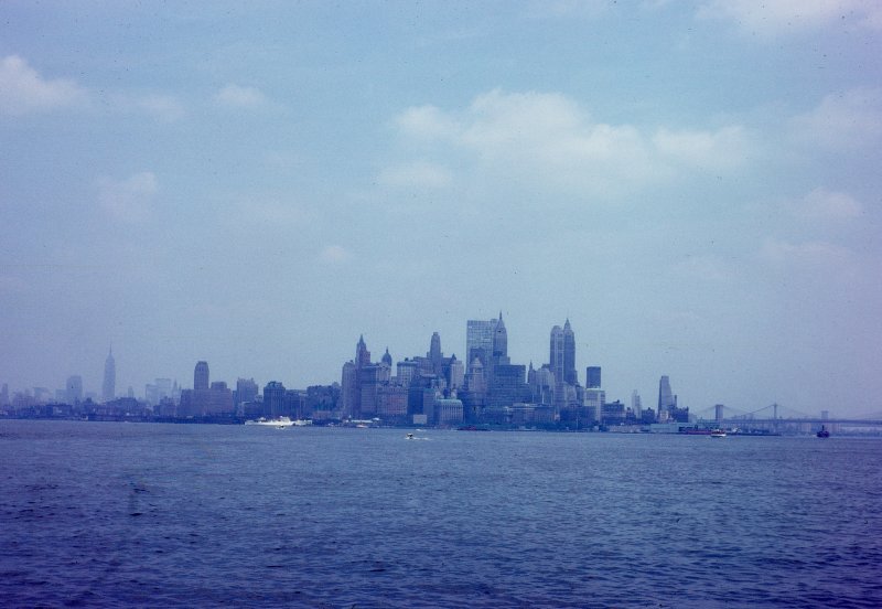 Lower Manhattan Skyline from New York Harbor