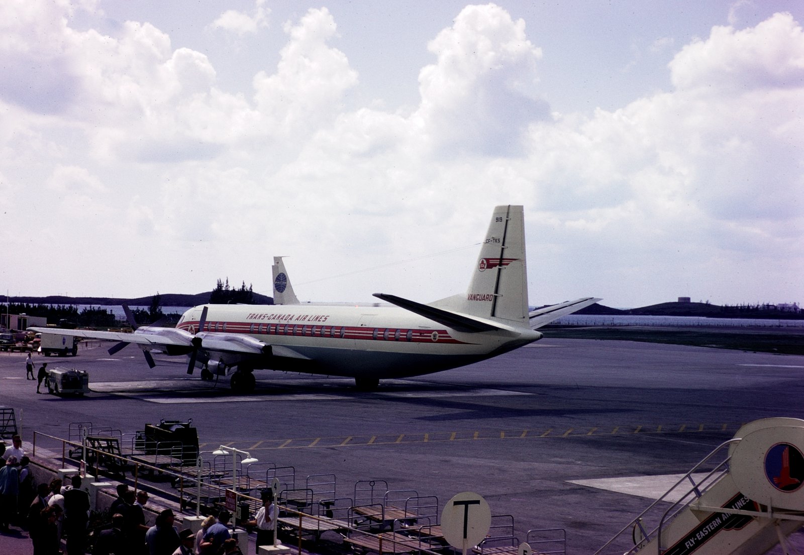 Trans-Canada Air Lines Vanguard at Bermuda Airport
