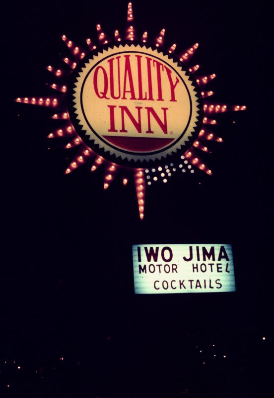 The Iwo Jima Motor Hotel Sign