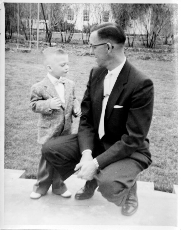 Father and Son in Sunday Best